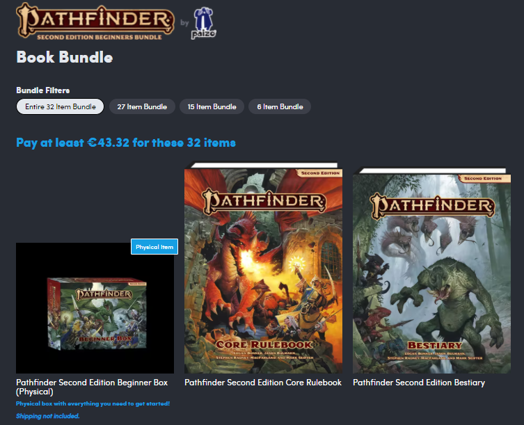 Just got the Humble Bundle bundle. Why isn't the 2E Core Rulebook in the  Second Edition section? Is this a mistake or is there a reason? : r/ Pathfinder2e